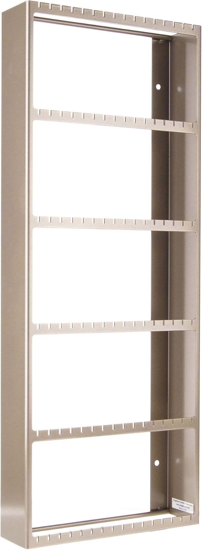 Angelynn's Wall Mounted Big Earring Holder Organizer Display Women Long Post Stud Large Dangle Hoop Pierced Earrings, Hanging Closet Jewelry Storage Rack, Jennifer Satin Nickel Silver 9"x23"