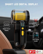 Fanttik Fold V10 APEX Pivot Cordless Car Vacuum, 17000Pa Handheld Vacuum Suction Power, Smart LED Display, Portable for Car Home Pet (Deluxe with Flexible Hose&Pet Brush)