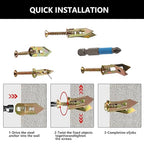 Self-Drilling Wall Anchor Screws Set, 400 Pieces, 4 Sizes, No-Drill Installation Kit with Zinc Plated Steel Dry Wall Screws no Drilling Required, Easy to Install (200)