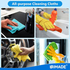 Microfiber Cleaning Cloth, 10 Pack Reusable Microfiber Towels for Cars Lint Free Cleaning Shop Towel Rags for Home Kitchen Automotive Bar Mechanic Restaurant Garage, 11.5"x 11.5", Multicolor