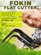 Set of Universal Garden Flat Cutters Hoe Shovel Rake Fokina Steel 65g (Set of 2)