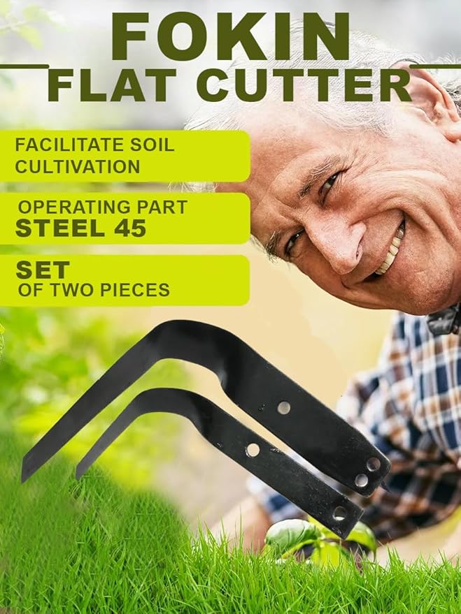 Set of Universal Garden Flat Cutters Hoe Shovel Rake Fokina Steel 65g (Set of 2)