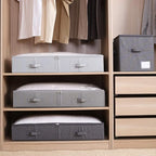 31.5"(85cm) Length Spacious Visible Lidded Under Bed Storage Bins for Shoes, Blankets, Toys Organization Containers, Wedding Dress Storage Box, Beige