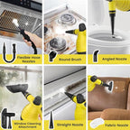 Handheld Steam Cleaner, Pressurized Steam Cleaner with 9pcs Accessories & Safety Lock, Natural Multi-Purpose Powerful Home Use Steamer for Cleaning, Car, Bathroom, Shower, Upholstery, Grout, Window