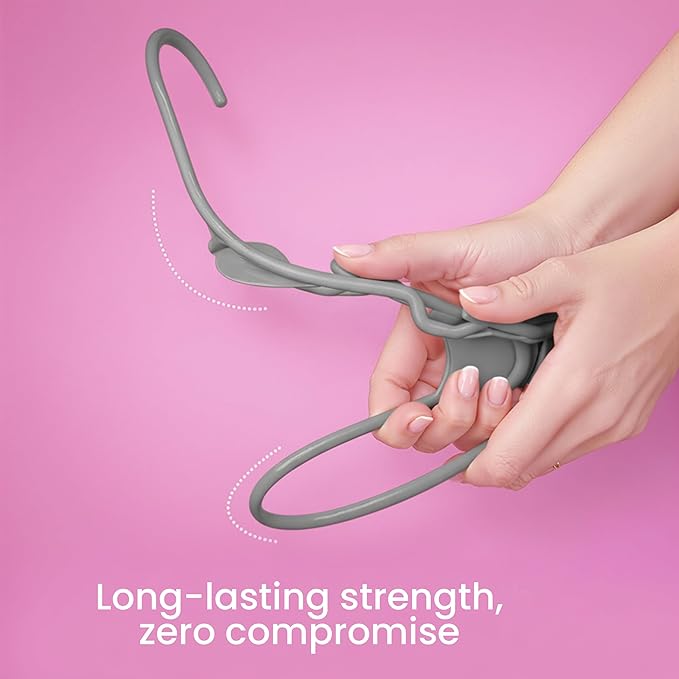 Utopia Home Plastic Hangers 20 Pack - Perfect Space Saving Clothes Hanger - Durable and Strong - Perfect Closet Organizers with Shoulder Grooves (Grey)