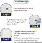3 Pieces 7.87 Inch Wall Patch Repair, Drywall Repair Patch Self Adhesive Drywall Patch and Fiberglass Repair Kit, Heavy Duty Dry Wall Hole Repair Patch for Drywall Plasterboard (20 * 20 cm)