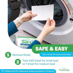 Purecise - Toss & Go - Fresh Meadow Laundry Detergent Sheets - Powerful Clean, No Mess, Fast-Dissolving, No Residue - 100 Loads - 50ct Pack of 1