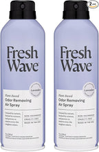 Fresh Wave Lavender Odor Eliminator Spray & Air Freshener, 8 oz. | Pack of 2 | Non-Aerosol, Fine Mist | Safer Odor Relief | Natural Plant-Based Odor Eliminator | For Furniture, Fabrics & Trash