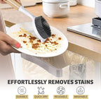 Bamboo Dish Brush with Handle – Wooden Scrub Brush for Cast Iron, Sink, Pots & Dishes – Kitchen Dish Washing Brush with Nylon Bristles – Durable Dish Scrubber for Cleaning