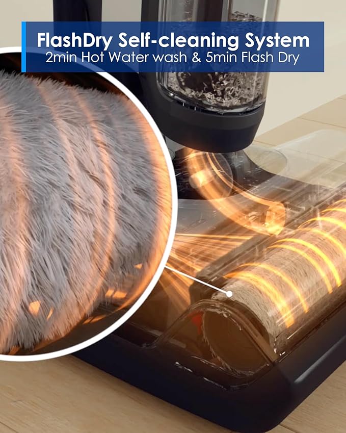 Tineco Floor ONE Switch S6 Cordless Wet Dry Vacuum Cleaner, Smart Floor Cleaner Mop, 5-in-1 Multi-Function Stick Vacuum FlashDry Self-Cleaning Dual-Edge Cleaning, Whole-House Cleaning