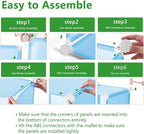 C&AHOME Cube Storage Organizer, 6-Cube Shelves Units, Closet Cabinet, DIY Plastic Modular Book Shelf, Ideal for Bedroom, Living Room, Office, 36.6" L x 12.4" W x 36.6" H Blue UPCS06L