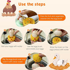Egg Brush Cleaner, Egg Cleaner Scrubber for Fresh Eggs, Cute Chick Shaped Silicone Egg Washer, Reusable Multipurpose Washing Egg Tool for Fruits and Vegetables(Beige/Orange)