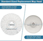 6 Pack Mop Heads Replacements, Compatible with FunClean Spin Mop & RinseWise Mop Bucket, Microfiber Spin Mop Head Refill Cleaning Supplie for Home Industrial and Commercial Use