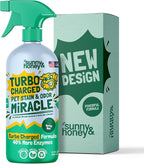 Sunny & Honey Carpet Cleaner Spray - 32 Fl Oz, Spring Mint - 40% More Enzymes & Carpet Stain Remover - Pet Urine Enzyme Cleaner & Floor Deodorizer - Pet & Kid Safe Rug Cleaner