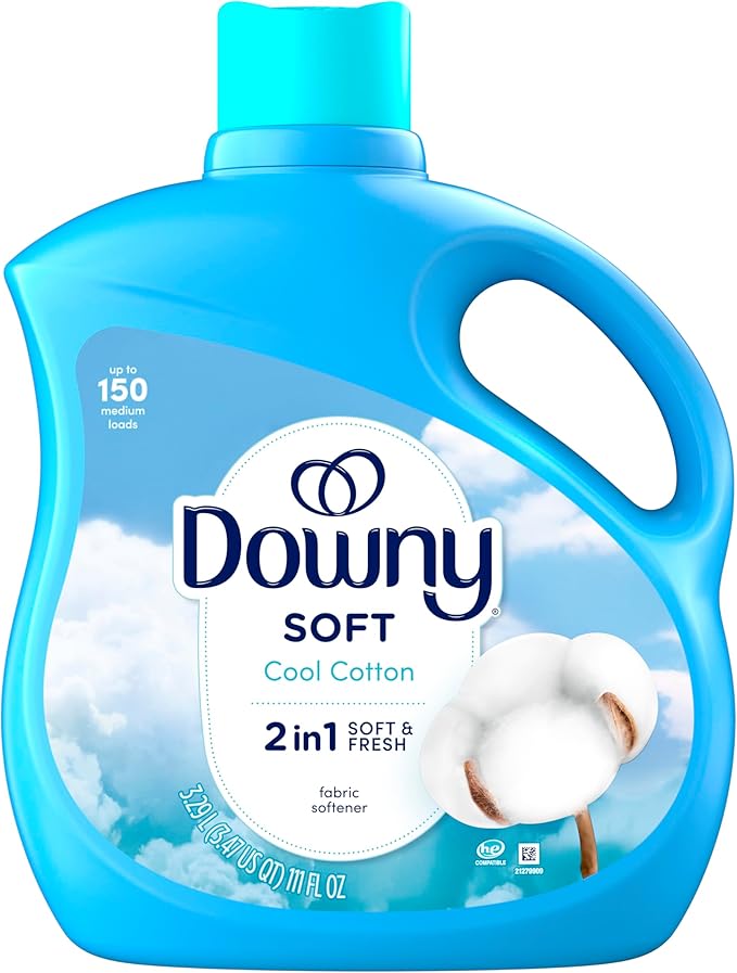 Downy Fabric Softener Liquid, Cool Cotton Scent, 111 fl oz, 150 Loads