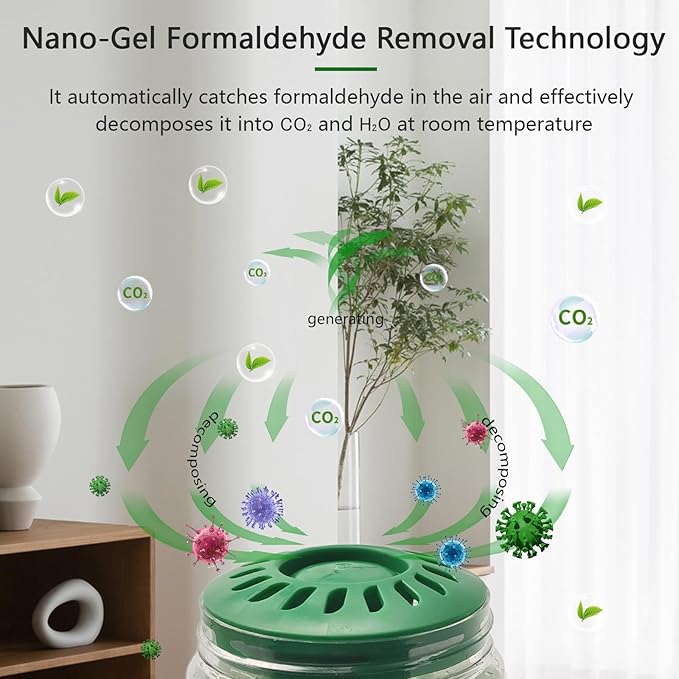 Formaldehyde Removal Gel, Powerful Deodorizer, Purifies the Air, Effectively Removes Odors and Formaldehyde from Homes, Laundry Rooms, Garages, Basements, RVs, and Other Places,9Oz