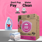WBM 10-in-1 Laundry Pods, Total 128 Count, High Efficiency, Ultra Concentrate with Powerful Stain Lifter Technology, Fabric Softener With Rose Extracts, Detergent Pods