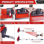 DEKEones Drywall Skimming Blade Set with Portable Case, Stainless Steel 6", 10",16", 24"&32" Skimming Blades with 28"-62" Extension Handle, Drywall Finishing Tools for Plasterboard and Wallboard