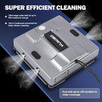 K1 Window Cleaning Robot with 4 Spray Nozzles Robotic 6000Pa Window Cleaner Automatic Washer Robot with Edge Detection Low Noise Glass Cleaning Robot for Framed/Frameless Surface