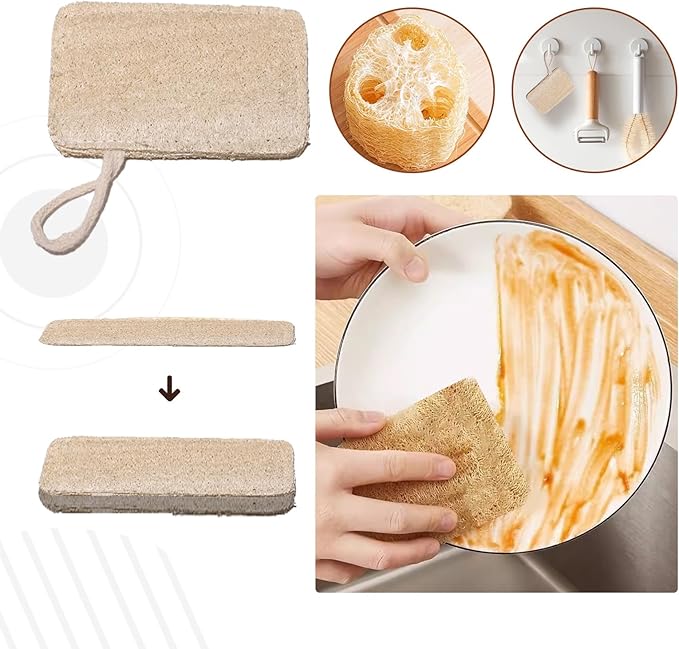 Haploon 7 Piece Wooden Dish Brush Natural,Bamboo Brush Kitchen Set Dish Cleaning Brush Pot Brush & Bottle Cleaner Beech Wood & Natural Bristles Bamboo Scrub Brush for Dishes Plastic Free