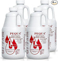 PEQUA INDUSTRIES 64 oz Pequa Heavy Duty Drain Opener - Powerful, Non-Acid, Fast-Acting Formula, Safe for All Pipes, Industrial strength Drain Cleaner for Sinks, Tubs, Septic Tanks (Pack of 4)