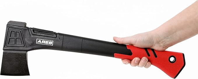 ARES 45005 – 18-Inch Chopping Axe – Lightweight Fiberglass Handle Construction – High-Carbon Steel Blade Head – Gardening, Hiking, and Outdoor/Adventure Applications