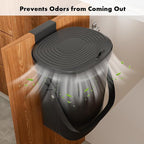 Mountable Kitchen Compost Bin for Counter Top or Under Sink, Hanging Trash Can with Lid for |Cupboard|Bathroom|Bedroom|Office|Camping, Indoor Compost Bucket, 2 Gallon Black