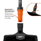 SWOPT 12” Upright Dustpan, Standard Combo – Ergonomic Design Eliminates Need to Bend While Cleaning – Interchangeable with All SWOPT Cleaning Products