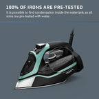 Rowenta Steam Force Stainless Steel Soleplate Steam Iron for Clothes 400 Microsteam Holes 1800 Watts Ironing, Fabric Steamer, Garment Steamer, Digital Display, Precision Tip DW9440