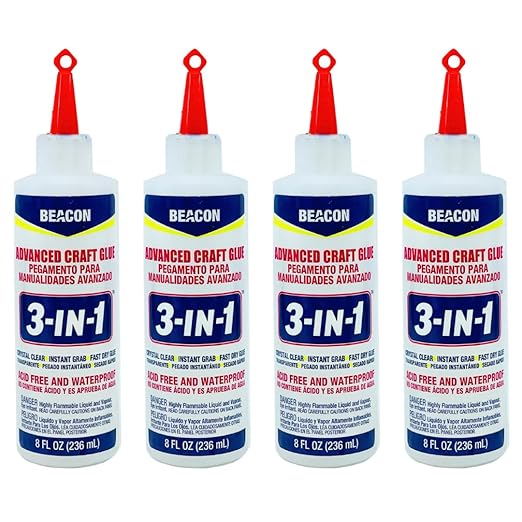 Beacon 3-in-1 Advanced Craft Glue 8 oz (Fоur Расk)