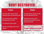 Root Destroyer – 2lbs- Root Killer for Sewer & Pipe Lines- Stops New Growth – Safe for All Plumbing