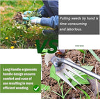 Weed Puller Tool Garden Uprooting Weeding Tool,2025 New Portable Garden Weeding Tool,15.7in Weeder Tool, 4 Teeth Weeding Artifact Uprooting Weeding Tool (Silver)