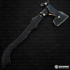 Bearded Viking Axe with Sheath - 16 Inch Damascus Bearded Axe Head, Durable Rose Wood Handle - Best Viking Gift for Men