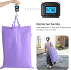 Polecasa Heavy Duty Large Laundry Bag with 130gsm Tear Resistant Fabric and Handles, Easy to Carry Durable Dirty Clothes Drawstring Bag, Perfect for College Dorm, Travel, 28”x36”,Purple