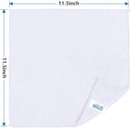 HOMEXCEL White Microfiber Cleaning Cloth, 100 Pack Cleaning Towels for Kitchen, Lint Free, Scratch-Free, Highly Absorbent, and Reusable Cleaning Rags for House, Window and Glass, Cars, 11.5 X11.5 inch