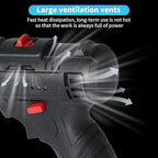 Jadeshay 12V Cordless Electric Drill, Rechargeable Lithium Drill with 3 Batteries, 25 Torque Settings, LED Light, 450W Power Tool Kit for Home & DIY, Includes 24-Piece Accessories
