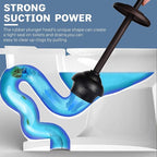 DOWRY Anti-Hand Off Bronze Toilet Plunger with Holder for Bathroom,Powerful Efficient Force Suction Cup,Heavy Duty, Deep Cleaning