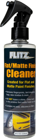 Flitz Flat Matte Finish Cleaner - 8oz Bottle of USA-Made Vinyl Wrap Spray to Easily Remove Grease, Wax, Dust, & More - Quick Drying Matte Paint Cleaner - Ideal for Cars, Motorcycles (1 Pack)