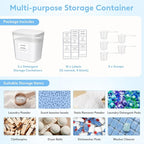 Lifewit Laundry Pods Container with Pop-up Lid, Coffee Pod K Cup Storage, Laundry Room Organization, Dryer Sheet Holder for Washing Powder Detergent, 2700 ml/0.72gal, 5PCS