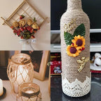 4mm Jute Twine, 164 Feet Braided Jute Rope, Heavy Duty and Thick Twine Rope for DIY Artwork, Bundling, Home Decor, Gardening Applications (4MM 164FT)