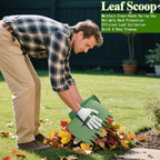 Remiawy Rake for Leaves, 65 Inch Adjustable Long Handle Heavy Duty Metal Garden Leaf Rake Set with 25 Tines, 72 Gallon 32 Gallon Reusable Garden Bag and Scoops for Lawns Yard Shrubs Grass Debris