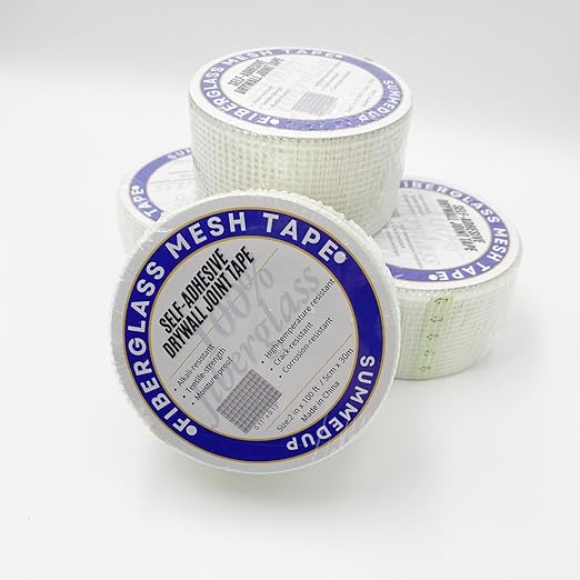 Drywall Repair Tape Fiberglass Mesh Self-Adhesive Drywall Joint Tape 1 Roll 2 in x 100 FT for Wall Crack and Seam Patch Repair