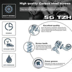 #8 Screws Assortment Set 210Pcs Alloy Steel Standard Thread Truss Head Fast Self Tapping Wood Screw by SG TZH