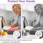 Dishwashing Rubber Gloves for Cleaning – 4 Pairs Kitchen Gloves with Handing Hooks Washing Dishes Household Glove - Large