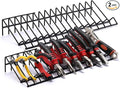 CASOMAN Plier Organizer Rack, 2 Pack, Stores Spring Loaded, Black, 15-Slot Plier Rack, Keep Pliers Organized in Tool Drawer
