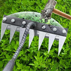 2025 Iron Weeding Rake 2.0,Iron Rake for Gardening and Weedings, Heavy Duty Gardening Hand Weed Puller Tools,Carbon Steel Hand Weeding Rakes for Lawn Care, 8-Teeth Weeding Tool for Yard