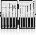11 Pcs Small Precision Screwdriver Set, Tiny Screwdriver Set, Mini Screw Driver Kit with Slotted and Phillips Heads, Ideal for Watch, Eyeglasses, Toys, Electronics, Computer Repair