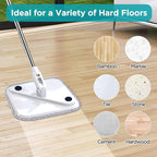 10 Pack 8.6" Square Microfiber Mop Pads Refills, Machine Washable, Highly Absorbent, Compatible with for True & Tidy Spin Mop and Most Square Spin Mops & Bucket