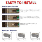 Drywall Anchors and Screws Kit, 200 Pcs Self Drilling Drywall Anchors, 100 Pcs Zinc Sheetrock Anchors and 100 Pcs #8 x 2 Metal Screws, Heavy Duty Wall Anchors, 75 Lbs Hanging Mounting