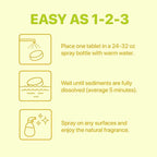 Nune Multi-Purpose Cleaner Refills - All Purpose Cleaning Tablets 6 Pack - 144 fl oz total (24 fl oz each) - Shower, Counter, Floor, Furniture, Bathroom - Non-Toxic and Effective - Lemon Fragrance
